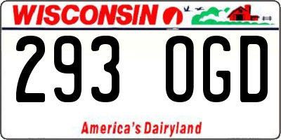 WI license plate 293OGD