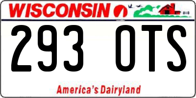 WI license plate 293OTS