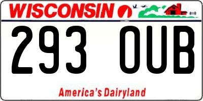 WI license plate 293OUB