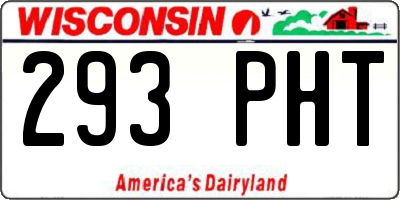 WI license plate 293PHT