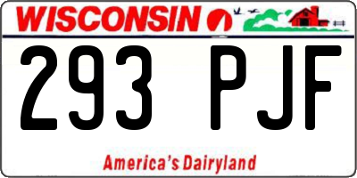WI license plate 293PJF