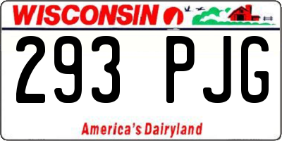 WI license plate 293PJG