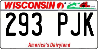 WI license plate 293PJK