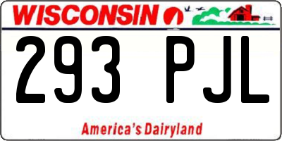 WI license plate 293PJL