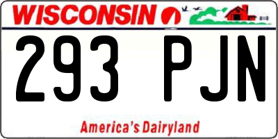WI license plate 293PJN