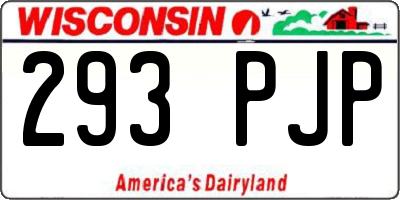 WI license plate 293PJP