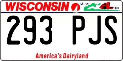 WI license plate 293PJS