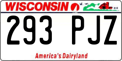 WI license plate 293PJZ