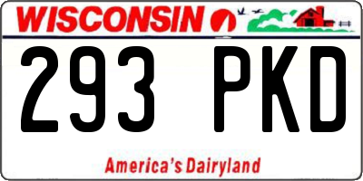 WI license plate 293PKD