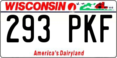 WI license plate 293PKF