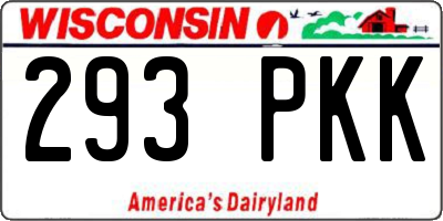 WI license plate 293PKK
