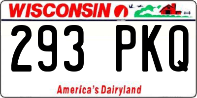 WI license plate 293PKQ