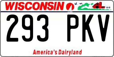 WI license plate 293PKV