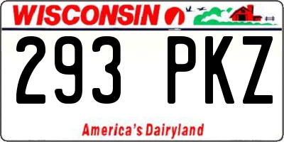 WI license plate 293PKZ