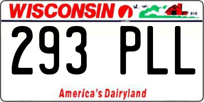WI license plate 293PLL