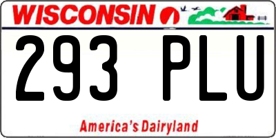 WI license plate 293PLU