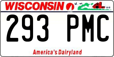 WI license plate 293PMC