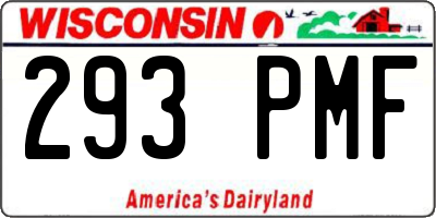 WI license plate 293PMF