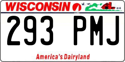 WI license plate 293PMJ