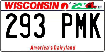 WI license plate 293PMK