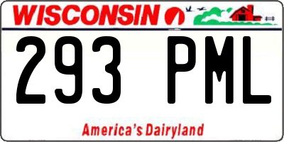 WI license plate 293PML