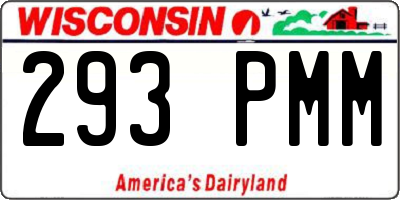 WI license plate 293PMM