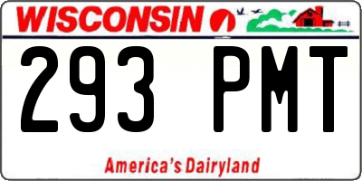 WI license plate 293PMT