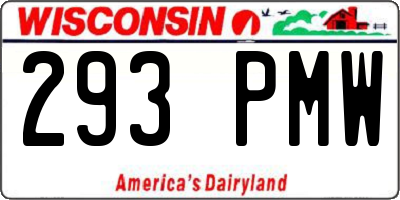 WI license plate 293PMW