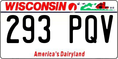 WI license plate 293PQV