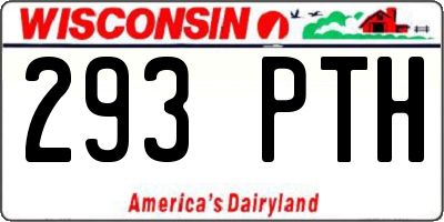 WI license plate 293PTH