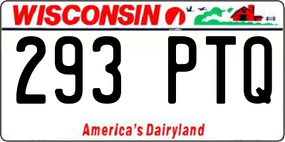WI license plate 293PTQ