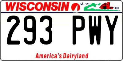 WI license plate 293PWY
