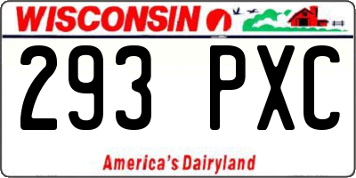 WI license plate 293PXC