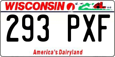 WI license plate 293PXF