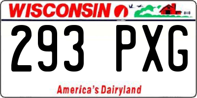 WI license plate 293PXG