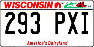 WI license plate 293PXI