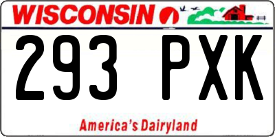 WI license plate 293PXK