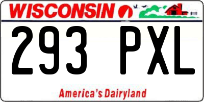 WI license plate 293PXL