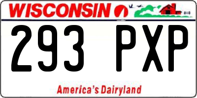 WI license plate 293PXP