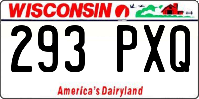 WI license plate 293PXQ