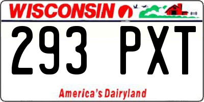 WI license plate 293PXT