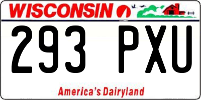 WI license plate 293PXU