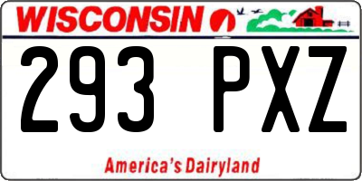 WI license plate 293PXZ