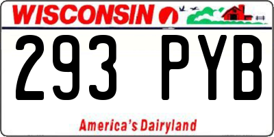 WI license plate 293PYB