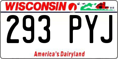 WI license plate 293PYJ