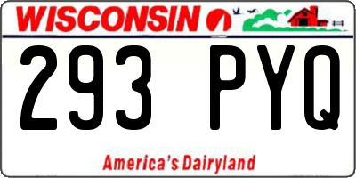 WI license plate 293PYQ