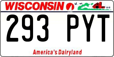 WI license plate 293PYT