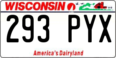 WI license plate 293PYX