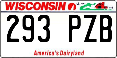 WI license plate 293PZB