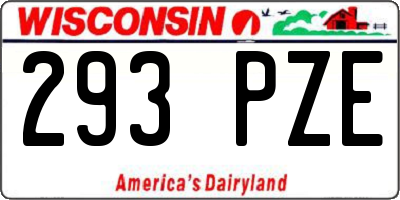 WI license plate 293PZE